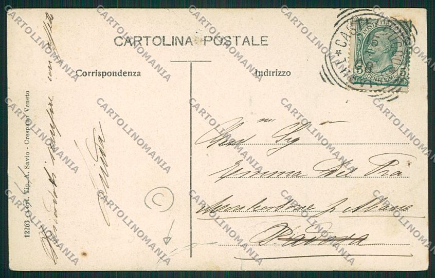 Treviso Crespano del Grappa PIEGHINA cartolina QK2560 – retro