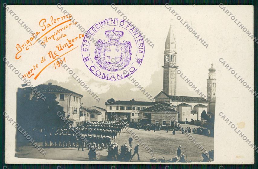 Treviso Spresiano Militari Fanteria Palermo foto cartolina QK2571 – fronte