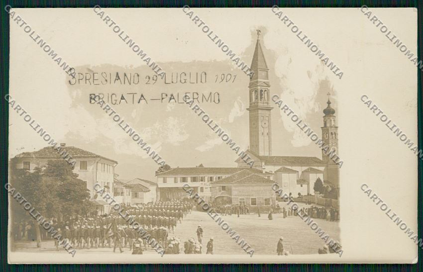 Treviso Spresiano Militari Fanteria Palermo foto cartolina QK2573 – fronte