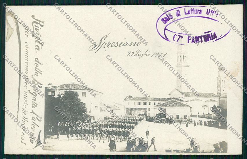 Treviso Spresiano Militari Fanteria Palermo foto cartolina QK2576 – fronte