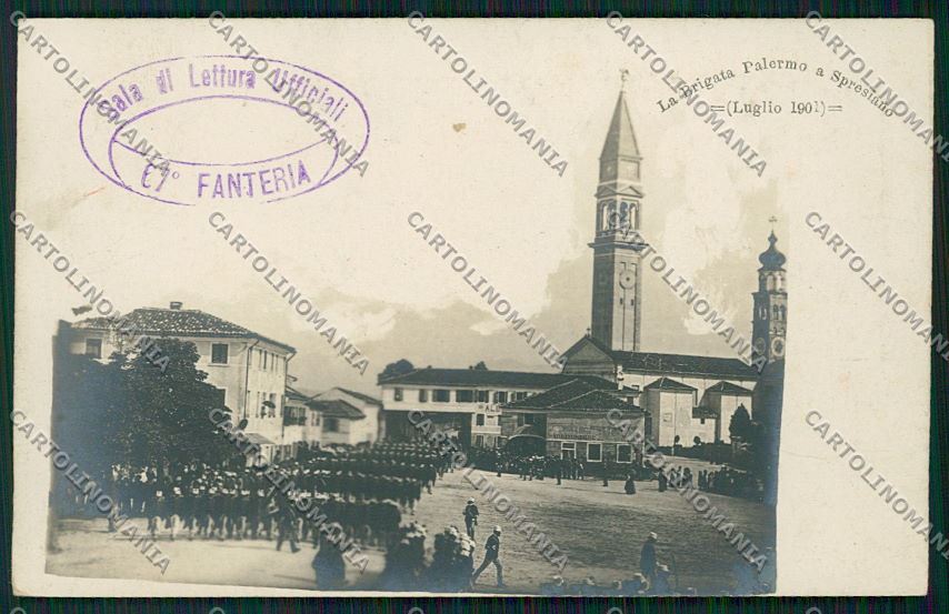Treviso Spresiano Militari Fanteria Palermo foto cartolina QK2578 – fronte