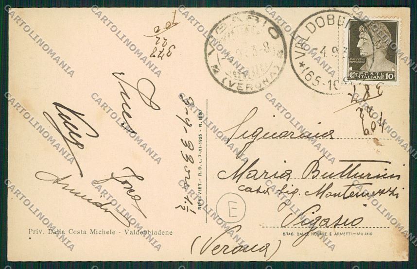 Treviso Valdobbiadene cartolina QK2582 – retro