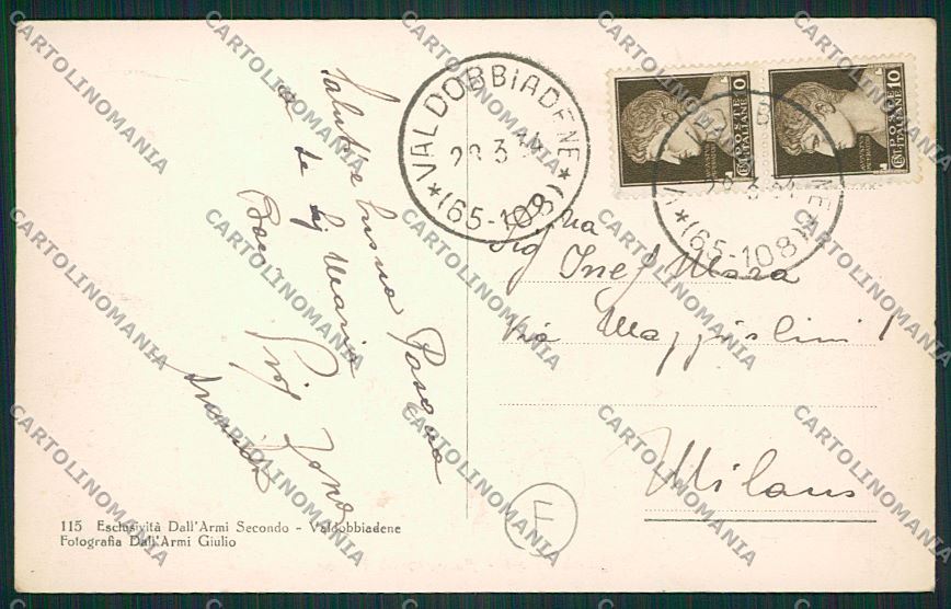 Treviso Valdobbiadene cartolina QK2585 – retro