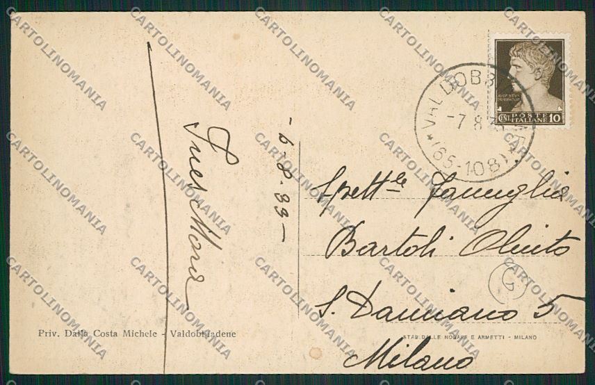 Treviso Valdobbiadene cartolina QK2586 – retro