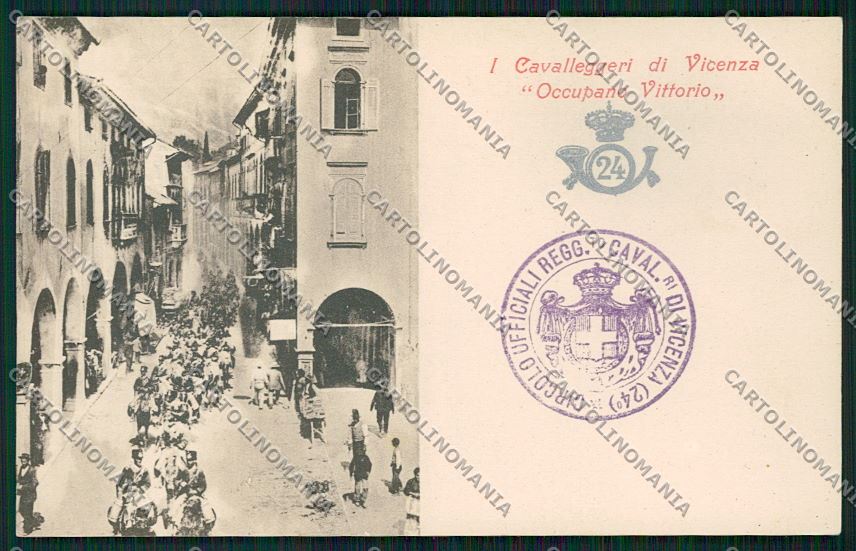 Treviso Vittorio Veneto Vicenza Militari Cavalleggeri cartolina QK2600 – fronte
