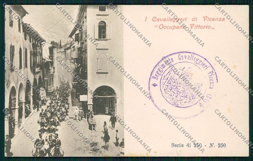 Treviso Vittorio Veneto Vicenza Militari Cavalleggeri cartolina QK2603 – fronte