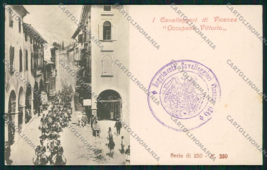 Treviso Vittorio Veneto Vicenza Militari Cavalleggeri cartolina QK2604 – fronte