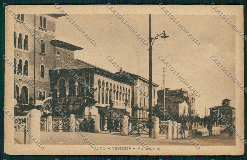 Venezia Lido PIEGA cartolina QK2671 – fronte
