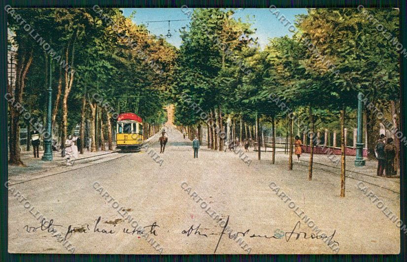 Venezia Lido Tram PIEGA cartolina QK2698 – fronte