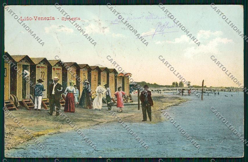 Venezia Lido SCOLLATA cartolina QK2706 – fronte