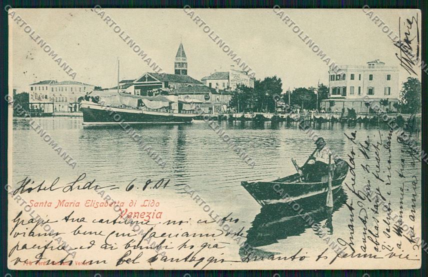 Venezia Lido PIEGA cartolina QK2736 – fronte