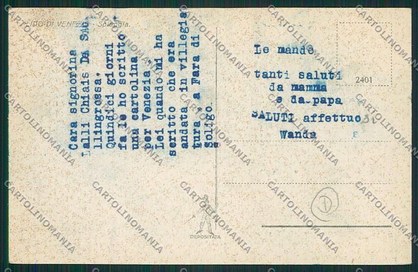 Venezia Lido cartolina QK2744 – retro