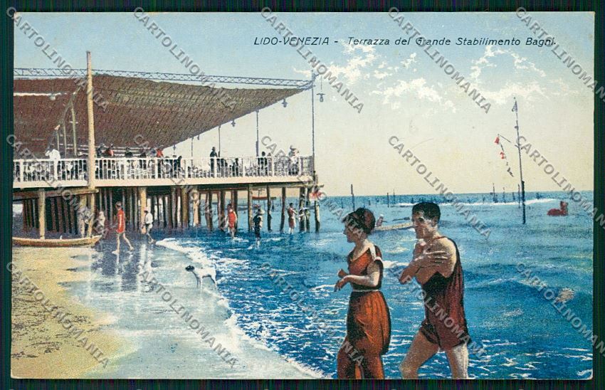 Venezia Lido cartolina QK2745 – fronte