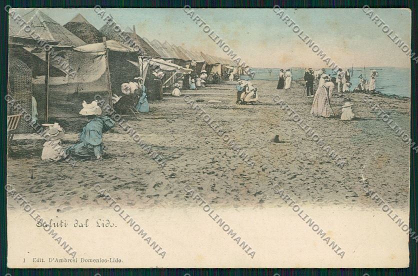 Venezia Lido PIEGHINA cartolina QK2749 – fronte