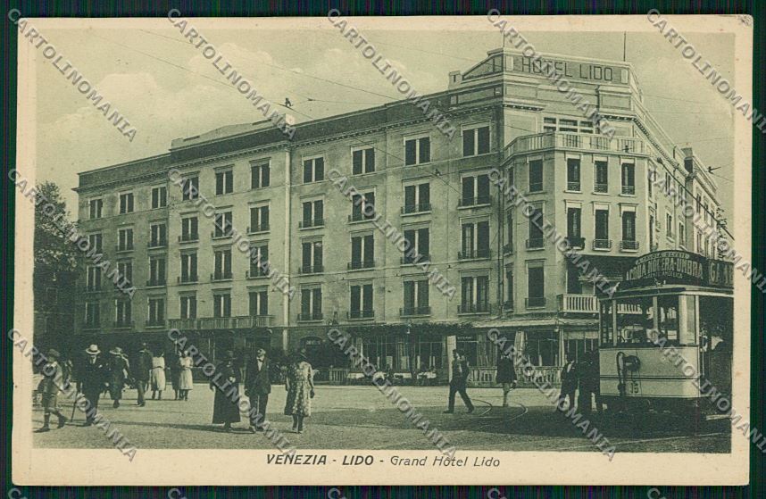 Venezia Lido Tram cartolina QK2752 – fronte