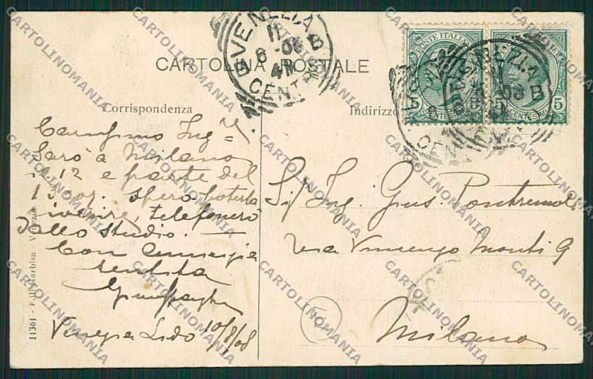Venezia Lido cartolina QK2779 – retro