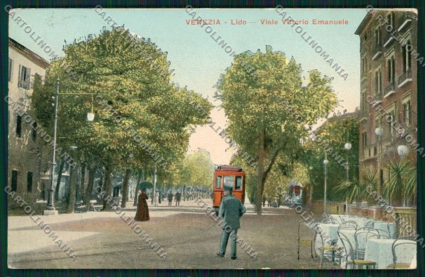Venezia Lido Tram FORO cartolina QK2783 – fronte