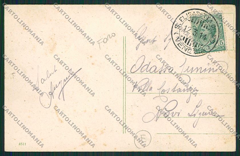Venezia Lido Tram FORO cartolina QK2783 – retro