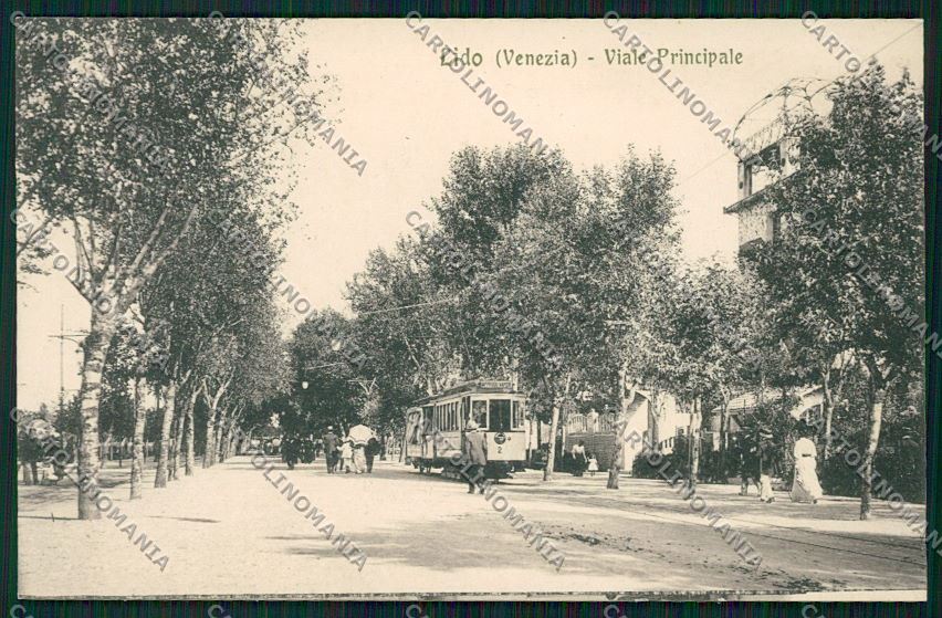Venezia Lido Tram cartolina QK2827 – fronte