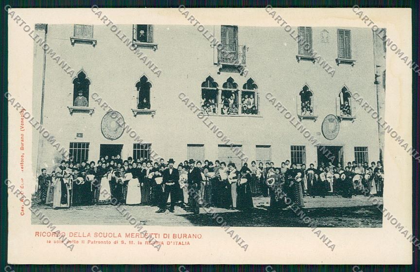 Venezia Burano Merletti Ricamo ABRASA cartolina QK2841 – fronte