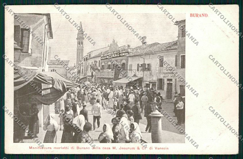 Venezia Burano Merletti Ricamo cartolina QK2842 – fronte