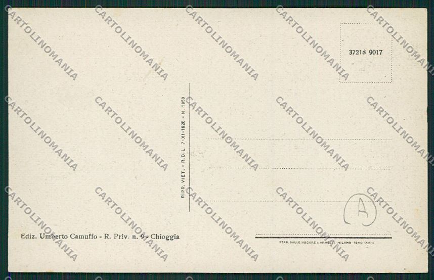Venezia Chioggia cartolina QK2857 – retro
