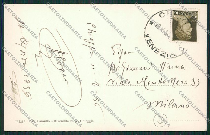 Venezia Chioggia cartolina QK2870 – retro