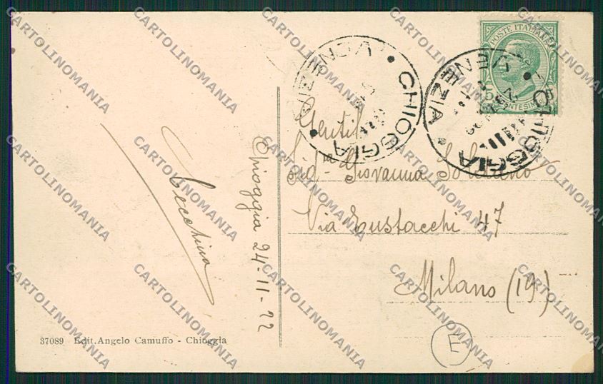 Venezia Chioggia PIEGA cartolina QK2879 – retro