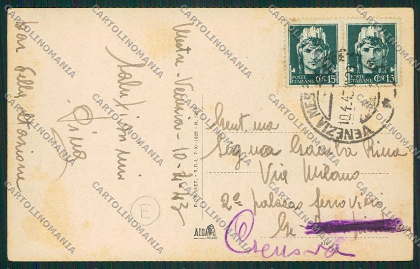 Venezia Mestre cartolina QK2918 – retro