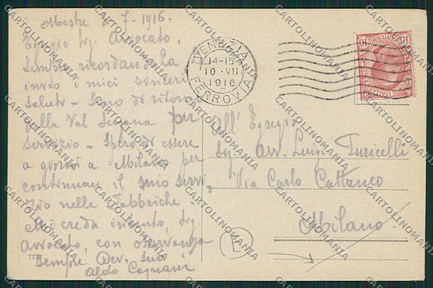 Venezia Mestre PIEGA cartolina QK2920 – retro