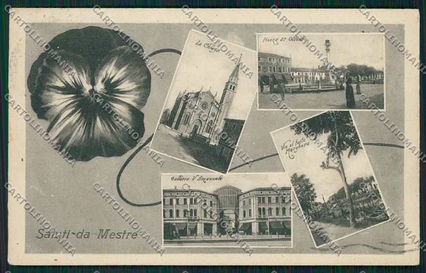 Venezia Mestre Saluti da ABRASA cartolina QK2927 – fronte