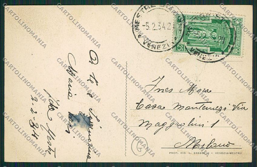 Venezia Mestre cartolina QK2934 – retro
