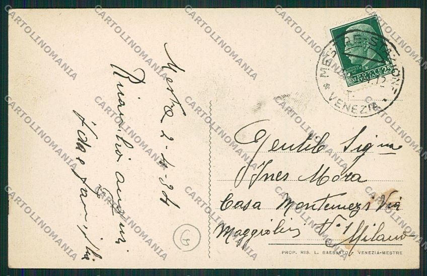 Venezia Mestre cartolina QK2937 – retro