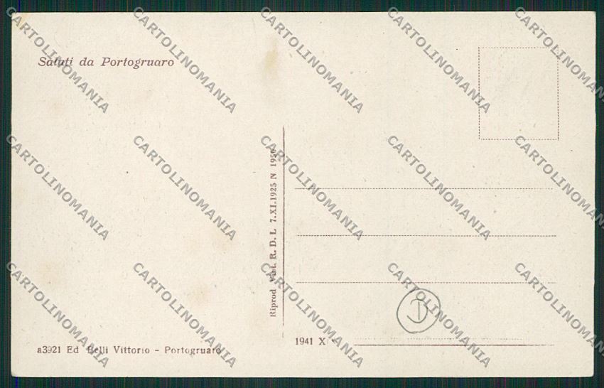 Venezia Portogruaro cartolina QK2955 – retro