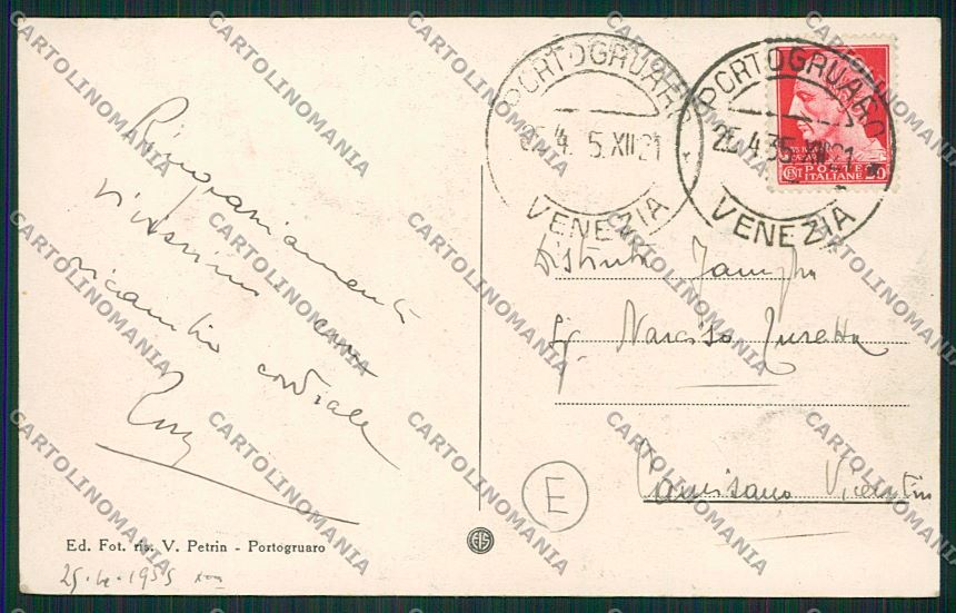 Venezia Portogruaro cartolina QK2969 – retro