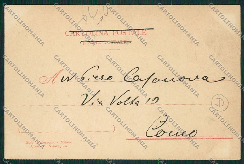 Como Città Battello STRAPPINI cartolina QK3006 – retro