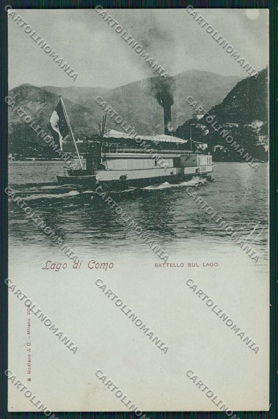 Como Città Battello Chiaro di Luna COLLA cartolina QK3017 – fronte