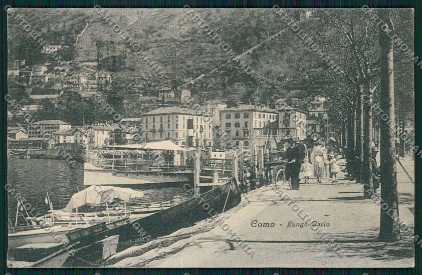 Como Città Battello PIEGATA cartolina QK3023 – fronte