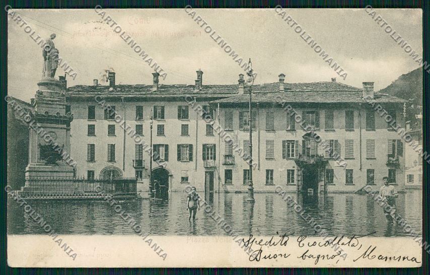 Como Città Alluvione ABRASA cartolina QK3051 – fronte
