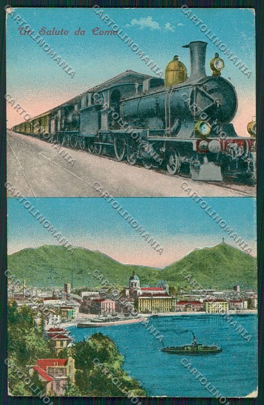 Como Città Saluti da Treno cartolina QK3068 – fronte