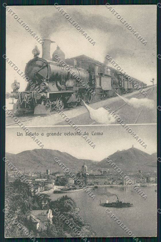 Como Città Saluti a Grande Velocità Treno cartolina QK3070 – fronte