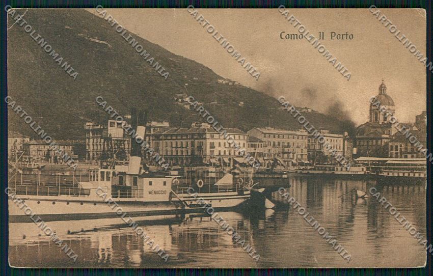 Como Città Battello PIEGHINA cartolina QK3092 – fronte