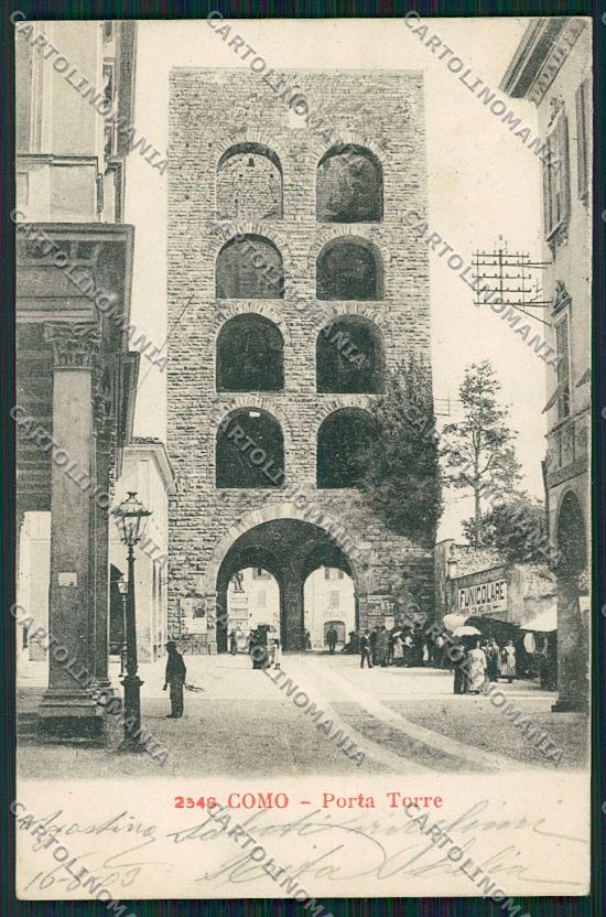 Como Città PIEGA cartolina QK3097 – fronte