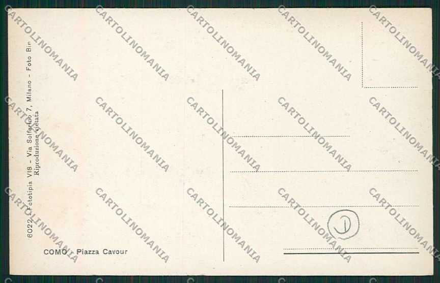 Como Città Tram cartolina QK3114 – retro
