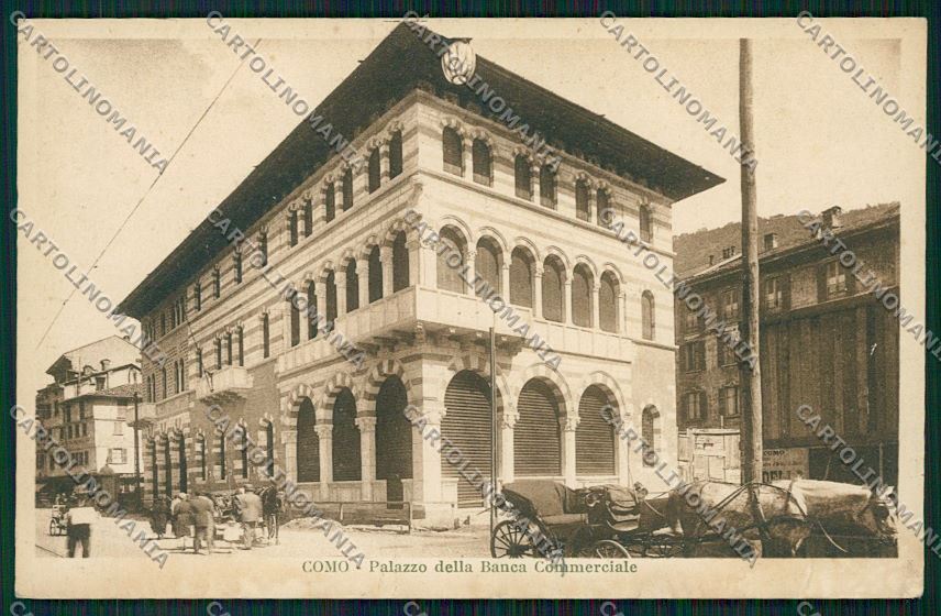 Como Città Banca SCOLLATA cartolina QK3130 – fronte