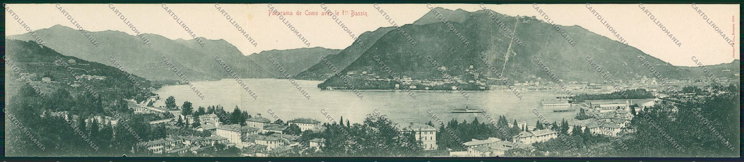 Como Città Tripla Panoramica Foto cartolina QK3141 – fronte
