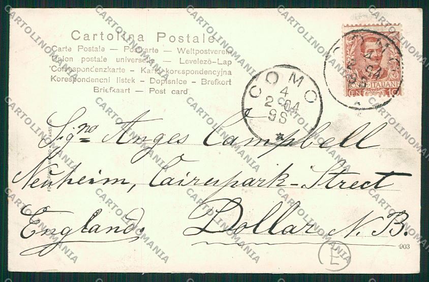 Como Città cartolina QK3152 – retro