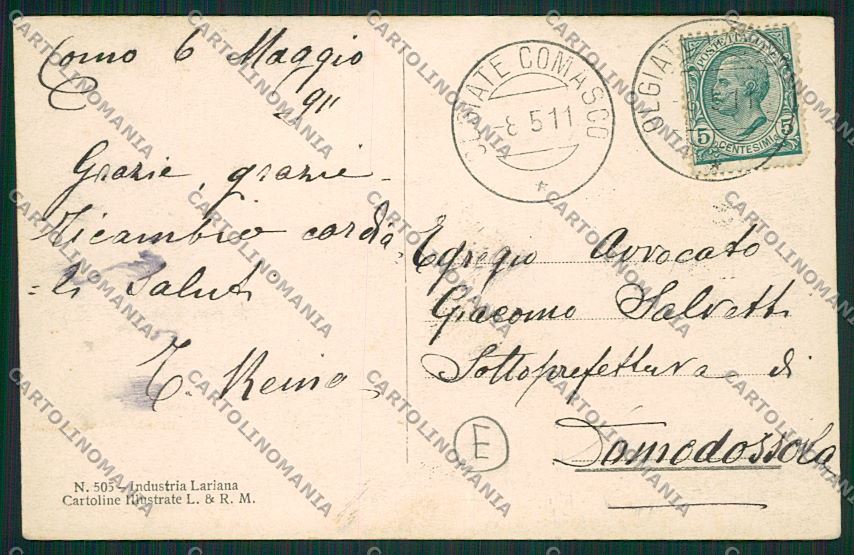 Como Città cartolina QK3168 – retro