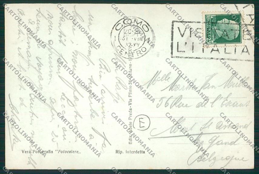 Como Città Costumi Foto cartolina QK3194 – retro