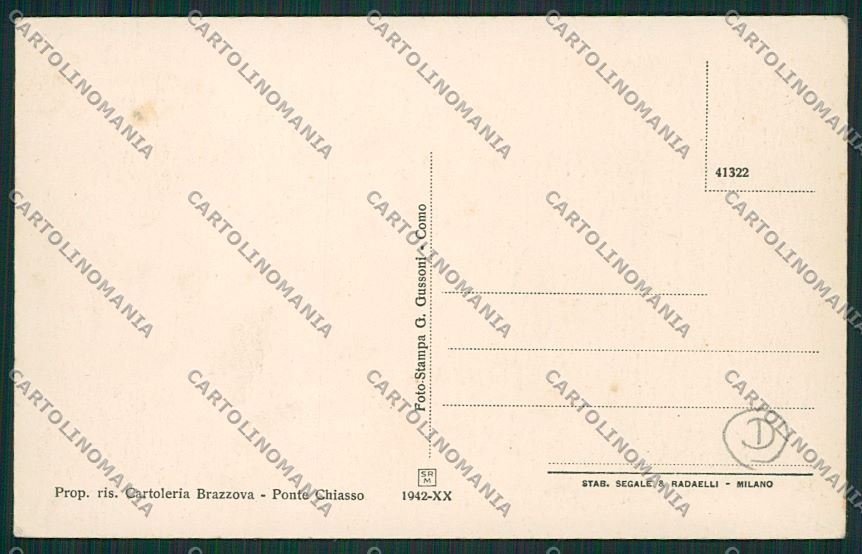 Como Chiasso cartolina QK3330 – retro